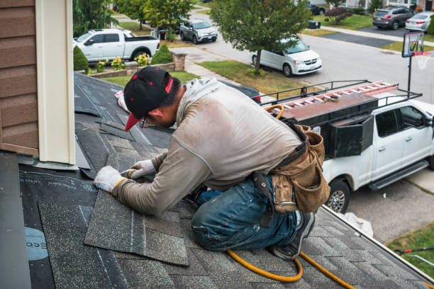 Professional Roof Installation technician working in Winchester, MA